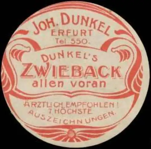 Dunkels Zwieback allen voran