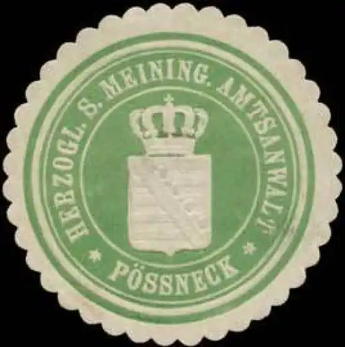 H.S. Meining. Amtsanwalt PÃ¶Ãneck