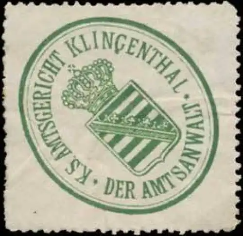 K.S. Amtsgericht Klingenthal der Amtsanwalt