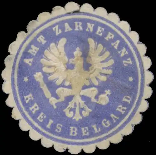 Amt Zarnefanz Kreis Belgard/Pommern