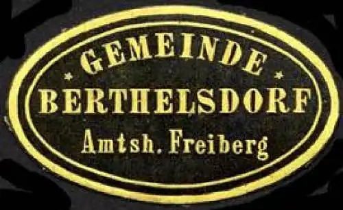 Gemeinde Berthelsdorf - Amtshauptmannschaft Freiberg