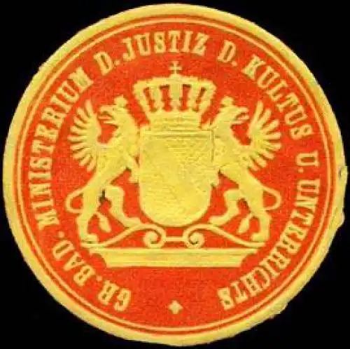 Grossherzoglich Badisches Ministerium der Justiz des Kultus und Unterrichts