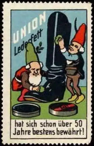 Zwerge putzen Stiefel mit Union Lederfett
