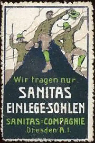 Bergsteiger: Wir tragen nur Sanitas Einlege - Sohlen