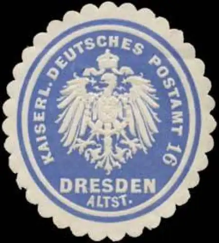 K. Deutsches Postamt 16 Dresden/Altstadt