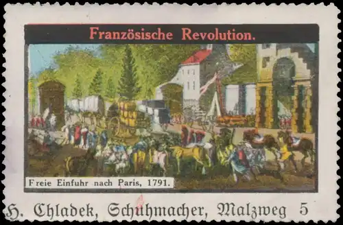 1791 freie Einfuhr nach Paris