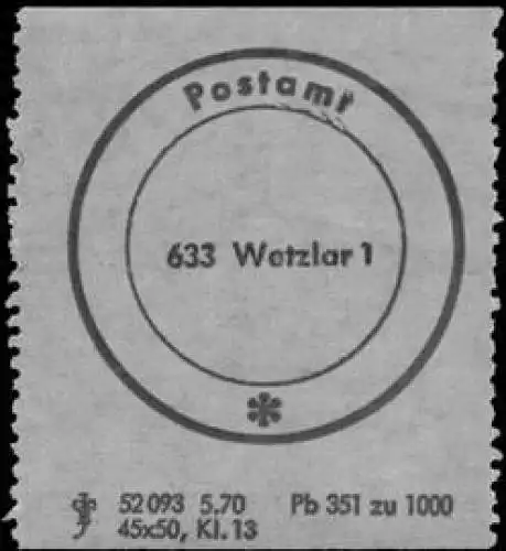 Postamt 633 Wetzlar 1