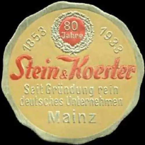 80 Jahre Stein & Koester - Seit GrÃ¼ndung rein deutsches Unternehmen