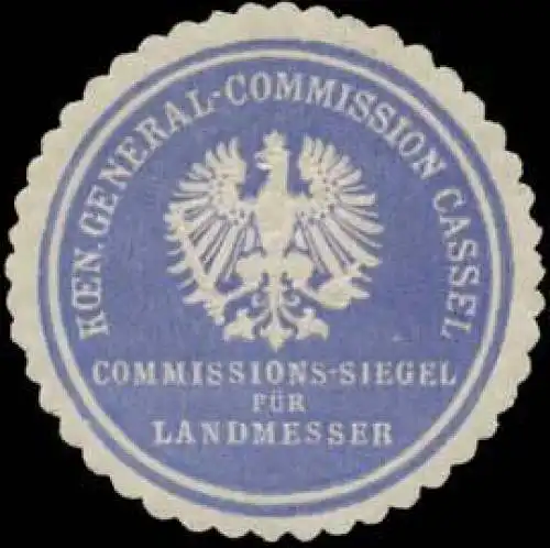 K. General-Commission Cassel-Commissions-Siegel fÃ¼r Landmesser