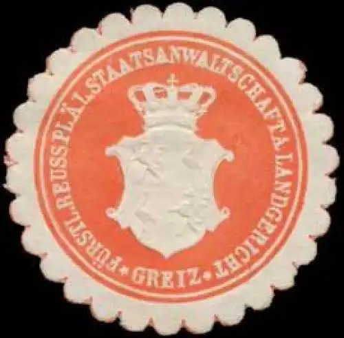 F. Reuss. Pl. Ã¤.L. Staatsanwaltschaft am Landgericht Greiz