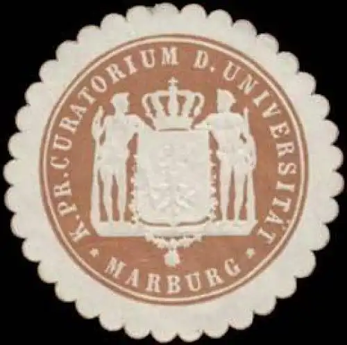 K.Pr. Curatorium d. UniversitÃ¤t Marburg