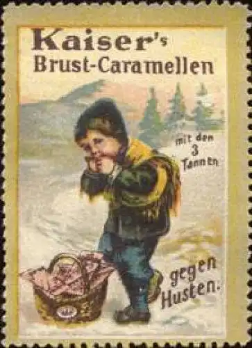 Kind mit Kaisers Brustkaramellen