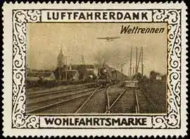 Wettrennen Flugzeug - Eisenbahn