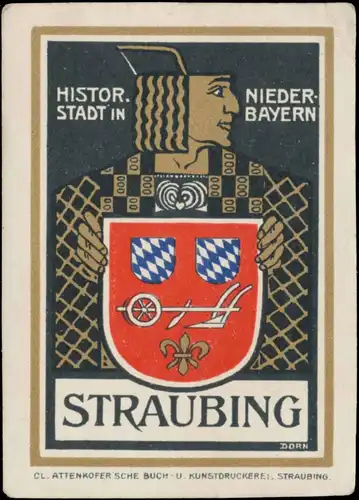 Straubing historische Stadt in Nieder-Bayern