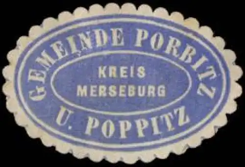 Gemeinde Porbitz und Poppitz Kreis Merseburg