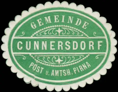 Gemeinde Cunnersdorf Post Amtsh. Pirna