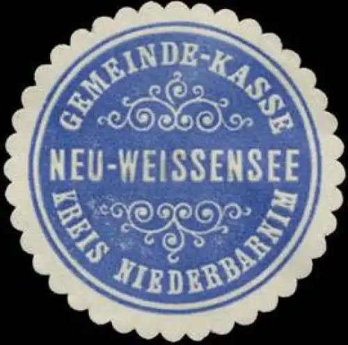 Gemeinde-Kasse Neu-Weissensee Kreis Niederbarnim