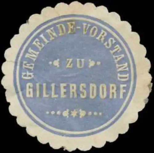 Gemeinde-Vorstand zu Gillersdorf