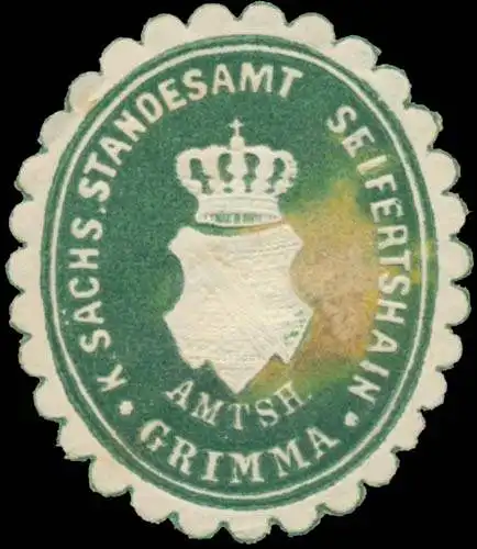 K.S. Standesamt Seifertshain Amtsh. Grimma