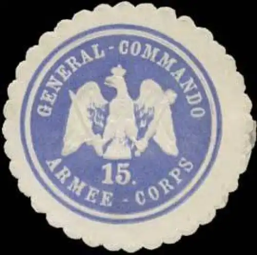 General-Commando 15. Armee-Corps