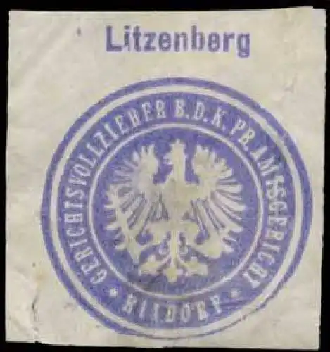 Litzenberg Gerichtsvollzieher b.d. K.Pr. Amtsgericht Rixdorf