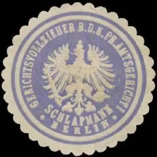 Schlapmann Gerichtsvollzieher b.d. K.Pr. Amtsgericht I Berlin