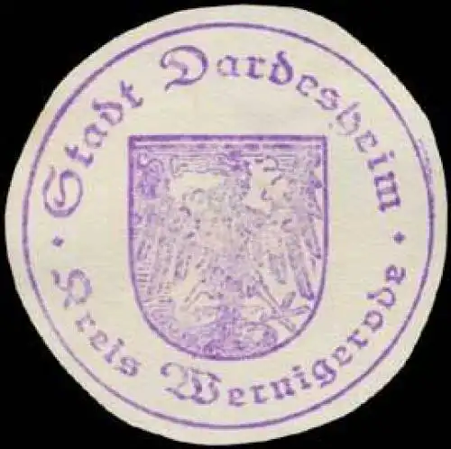 Stadt Dardesheim Kreis Wernigerode