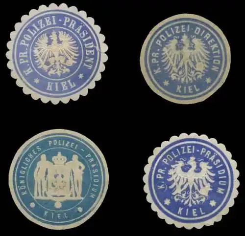 Polizei Kiel Sammlung Siegelmarken