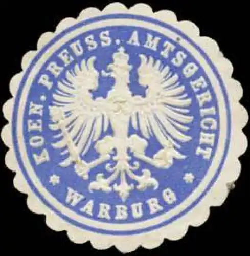 Koen. Preuss. Amtsgericht Warburg