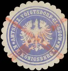 Amtsbezirk Voigtsdorf-Clossow Kreis Königsberg/Neumark