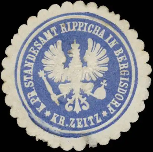 K.Pr. Standesamt Rippicha in Bergisdorf Kreis Zeitz