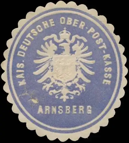 K. Deutsche Ober-Post-Kasse Arnsberg
