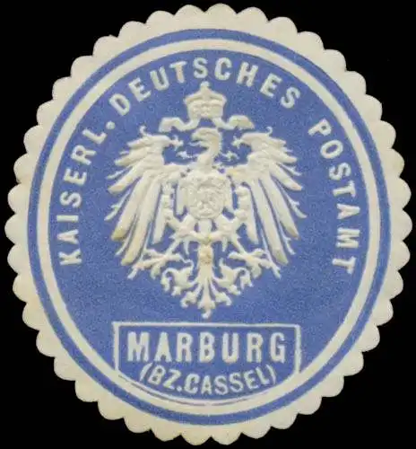 K. Deutsches Postamt Marburg Bezirk Kassel