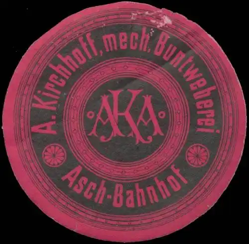 A. Kirchhoff mech. Buntweberei