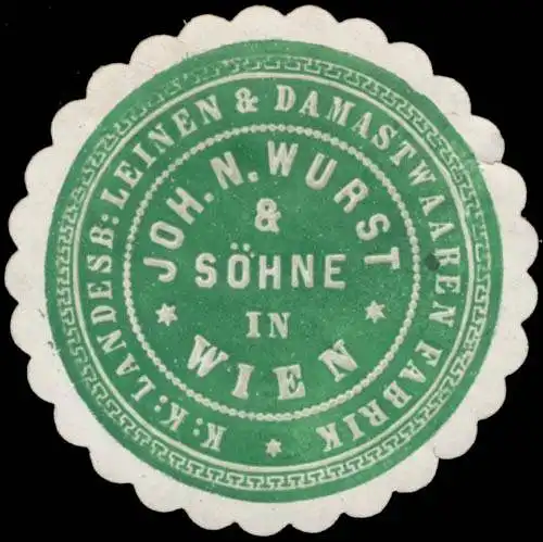 K.K. Landesb. Leinen & Damastwaaren Fabrik Joh. N. Wurst & SÃ¶hne