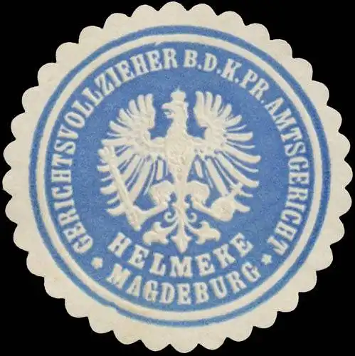 Helmeke Gerichtsvollzieher b.d. K.Pr. Amtsgericht Magdeburg
