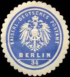 Kaiserlich Deutsches Postamt Berlin 34
