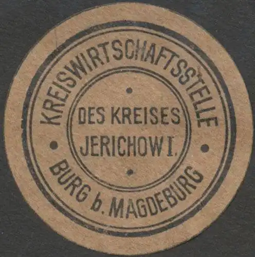 Kreiswirtschaftsstelle des Kreises Jerichow I Burg bei Magdeburg