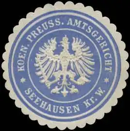 K.Pr. Amtsgericht Seehausen Kreis Wanzleben