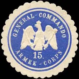 General - Commando 15. Armee - Corps