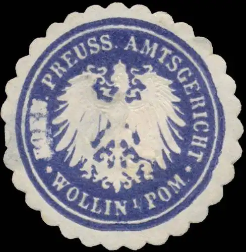 K.Pr. Amtsgericht Wollin in Pommern