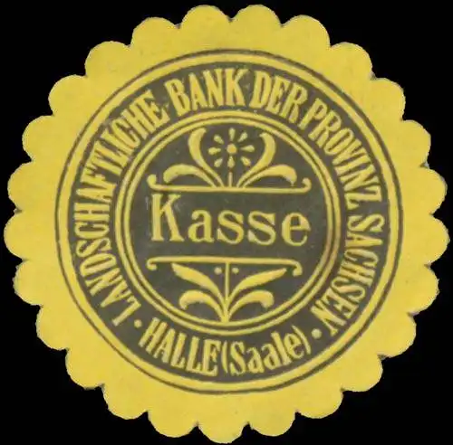 Kasse Landwirtschaftliche Bank der Provinz Sachsen