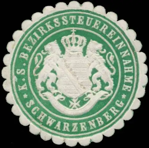 K.S. Bezirkssteuereinnahme Schwarzenberg