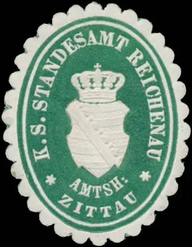 K.S. Standesamt Reichenau Amtsh. Zittau