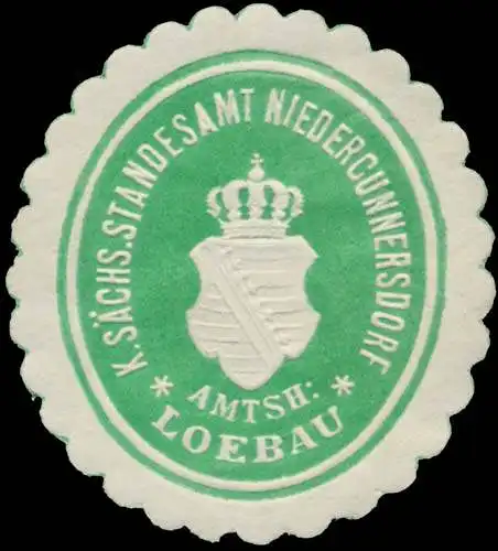 K.S. Standesamt Niedercunnersdorf Amtsh. LÃ¶bau