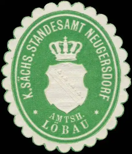 K.S. Standesamt Neugersdorf Amtsh. LÃ¶bau