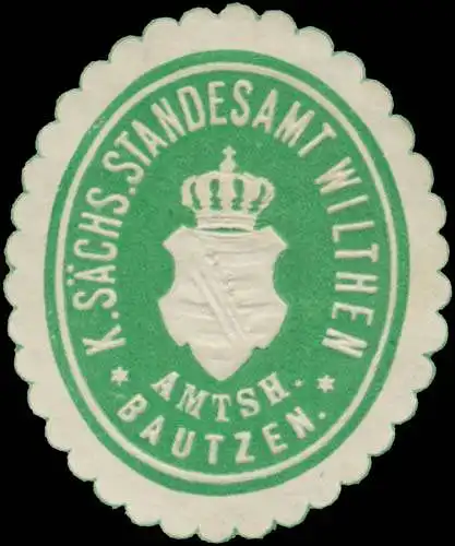 K.S. Standesamt Wilthen Amtsh. Bautzen