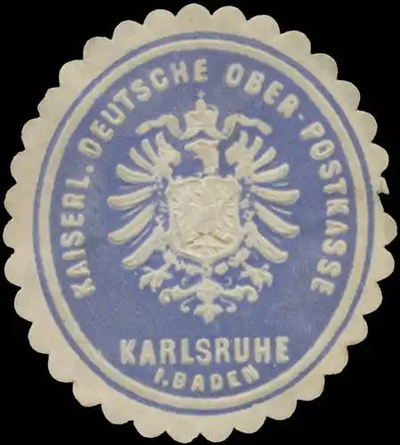 K. Deutsche Ober-Postkasse Karlsruhe/Baden