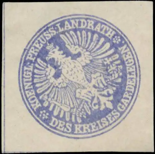 K.Pr. Landrath des Kreises Gardelegen