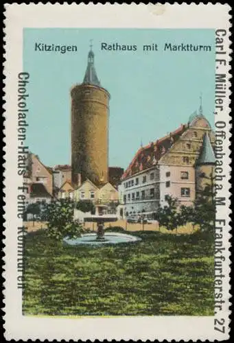 Rathaus mit Marktturm in Kitzingen